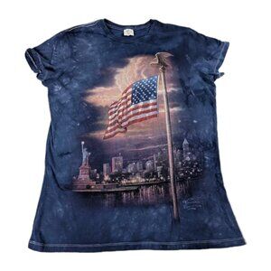 The Mountain Thomas Kinkade Light of Freedom XL Tie Dye Liberty America 250th